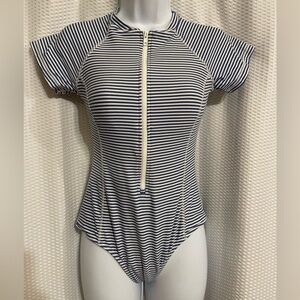 Sea Level Australia blue & white striped one piece swimsuit size 4